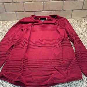 Karen Scott Women's Long Sleeve Top - Burgundy